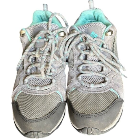 Columbia Access Point II Waterproof Trail/Hiking Shoes - Gray/Turquoise - 8.5 - Picture 3 of 12